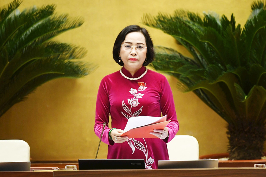 Phó Chủ tịch Quốc hội Nguyễn Thị Thanh phát biểu. phochutichquochoinguyenthithanh.jpg