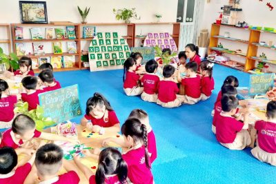 CÔ VÀ TRÒ LỚP 5TA1 TRƯỜNG MẦM NON TRỰC MỸ TÍCH CỰC HƯỞNG ỨNG TUẦN LỄ HỌC TẬP SUỐT ĐỜI NĂM 2025