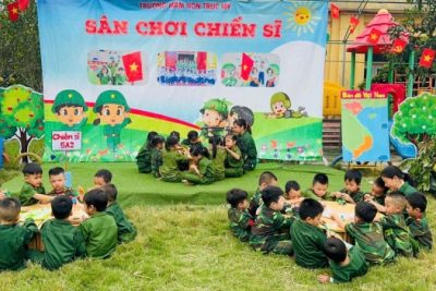 HOẠT ĐỘNG TRẢI NGHIỆM CHÀO MỪNG  NGÀY THÀNH LẬP QUÂN ĐỘI NHÂN DÂN VIỆT NAM 22-12    LỚP 5TA2 TRƯỜNG MẦM NON TRỰC MỸ