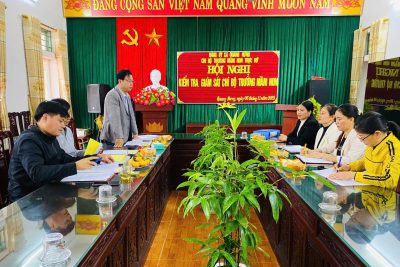 Trường mầm non Trực Mỹ đón đoàn kiểm tra, giám sát việc thực hiện quy chế làm việc chi bộ năm 2025