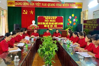 TRƯỜNG MẦM NON TRỰC MỸ TỔ CHỨC HỘI NGHỊ CÁN BỘ  CÔNG CHỨC, VIÊN CHỨC, NGƯỜI LAO ĐỘNG NĂM HỌC 2025-2026