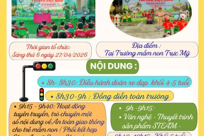 Thông báo tổ chức chương trình tôi yêu Việt Nam Trường MN Trực Mỹ