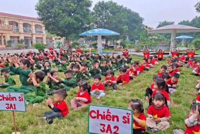 HOẠT ĐỘNG TRẢI NGHIỆM CHÀO MỪNG NGÀY THÀNH LẬP QUÂN ĐỘI NHÂN DÂN VIỆT NAM 22/12. LỚP 3TUỔI A2 TRƯỜNG MẦM NON TRỰC MỸ