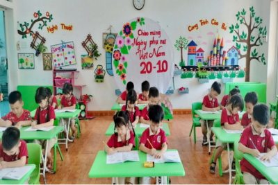 TRƯỜNG MẦM NON TRỰC MỸ TƯNG BỪNG TỔ CHỨC CÁC HOẠT ĐỘNG CHÀO MỪNG NGÀY PHỤ NỮ VIỆT NAM 20/10