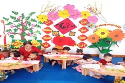 HOẠT ĐỘNG TRẢI NGHIỆM: BÉ VUI ĐÓN TẾT Lớp: NTA1 – Trường Mầm non Trực Mỹ